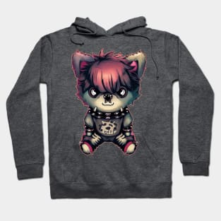 Cute Dog Rotten Rottie Punk Style Hoodie